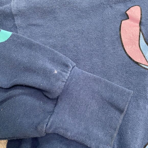 Disney Lilo & Stitch Graphic Pullover Sweatshirt Boys Kids Medium Blue Crew Neck - Picture 9 of 14